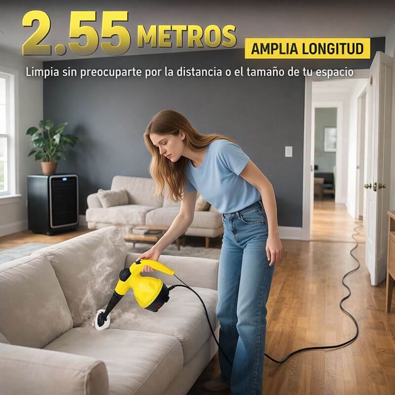 SteamClean Pro™ Limpieza profunda con vapor, sin químicos y en minutos