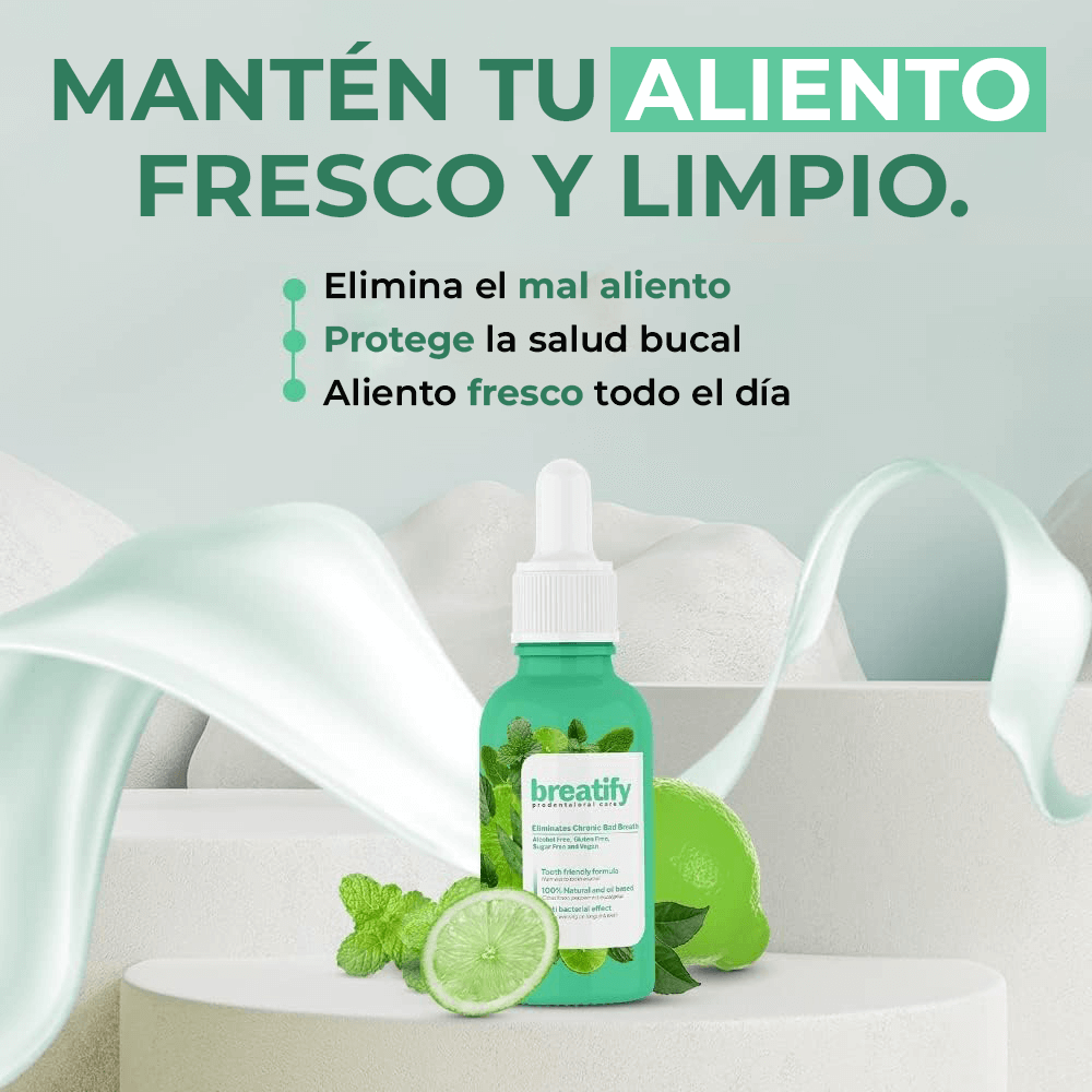 BREATIFY™ – Frescura Instantánea en 3 Gotas, Confianza Todo el Día