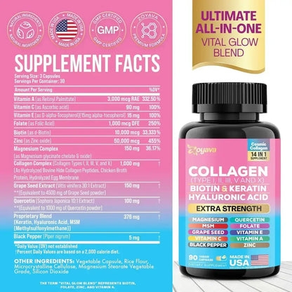 COLLAGEN 14 en 1: Energía, belleza y vitalidad en una cápsula diaria. ¡Pide hoy y ahorra un 50%!