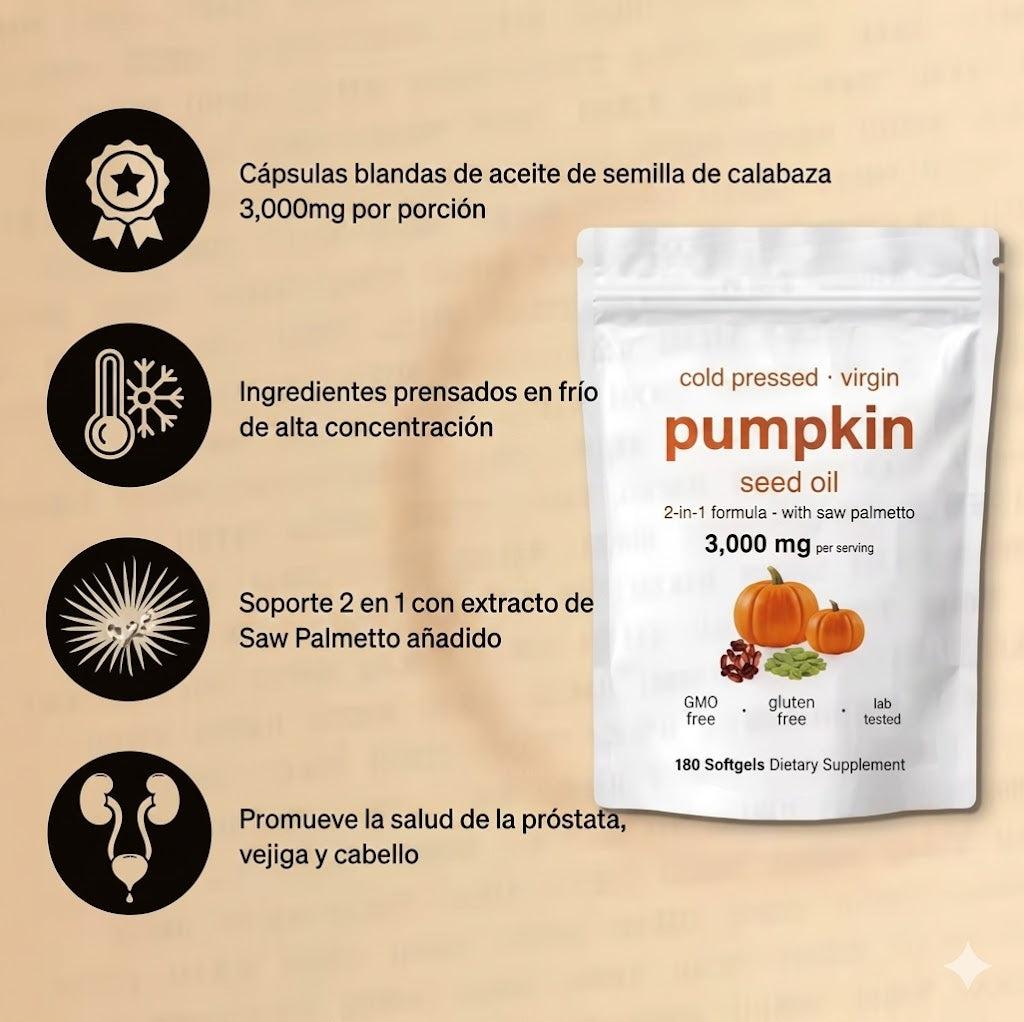 Aceite de Semilla de Calabaza: Apoyo Natural y Limpieza para tus Riñones