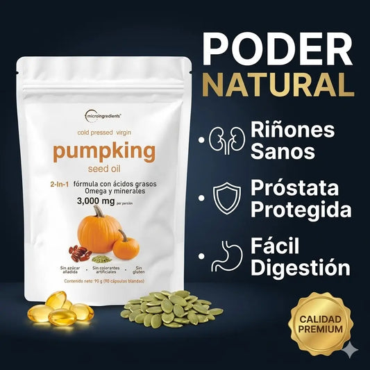 Aceite de Semilla de Calabaza: Apoyo Natural y Limpieza para tus Riñones