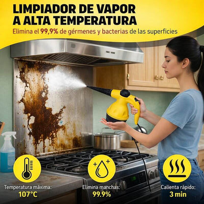 SteamClean Pro™ Limpieza profunda con vapor, sin químicos y en minutos