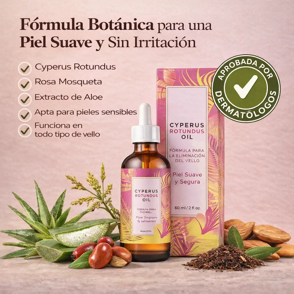Cyperus Rotundus Oil – Menos crecimiento, menos irritación