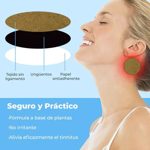 Tinnitus Relief™ – Parche Natural que Apoya el Bienestar Auditivo y la Sensación de Tranquilid 2X1