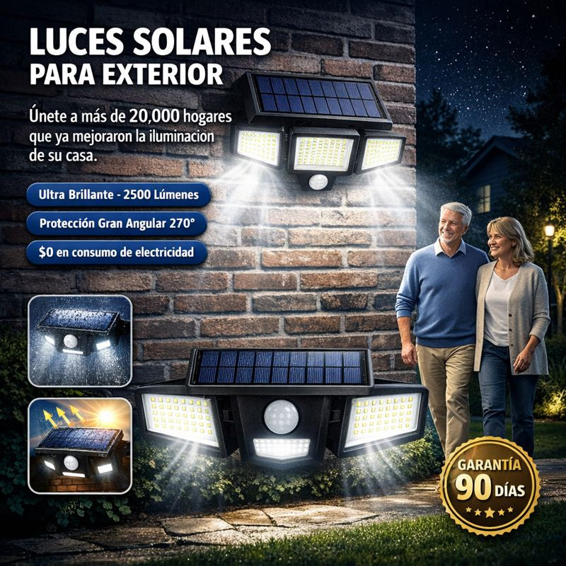Lumo™ - Luz Solar Exterior Potente con Sensor de Movimiento