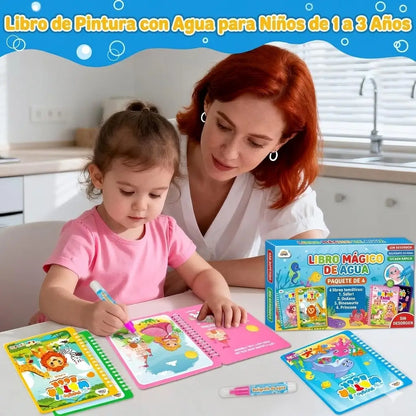 Libro Mágico de Agua: ¡Horas de diversión para tus chiquitos, cero regueros en casa! 2X1