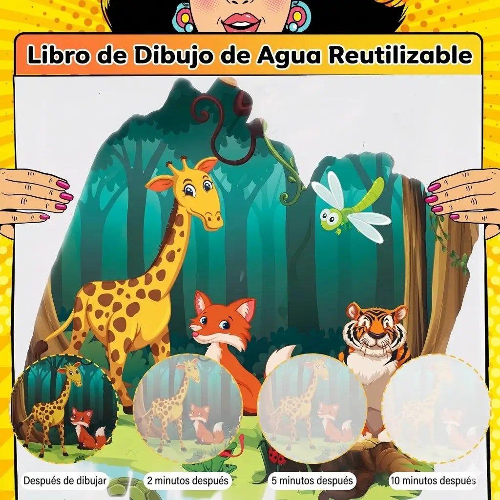 Libro Mágico de Agua: ¡Horas de diversión para tus chiquitos, cero regueros en casa! 2X1