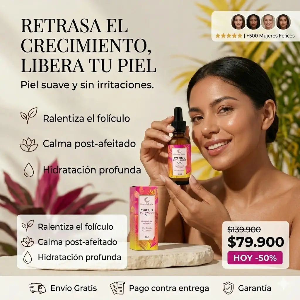 Cyperus Rotundus Oil – Menos crecimiento, menos irritación