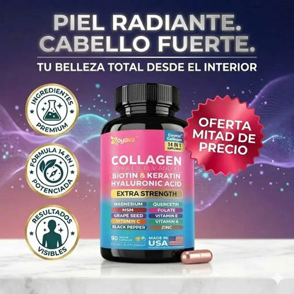 COLLAGEN 14 en 1: Energía, belleza y vitalidad en una cápsula diaria. ¡Pide hoy y ahorra un 50%!