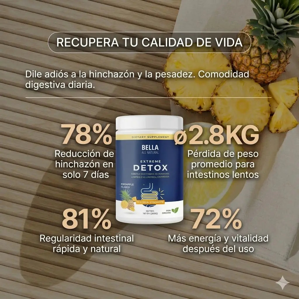 EXTREME DETOX: Desínflate, reduce y luce plana A MITAD DE PRECIO por hoy