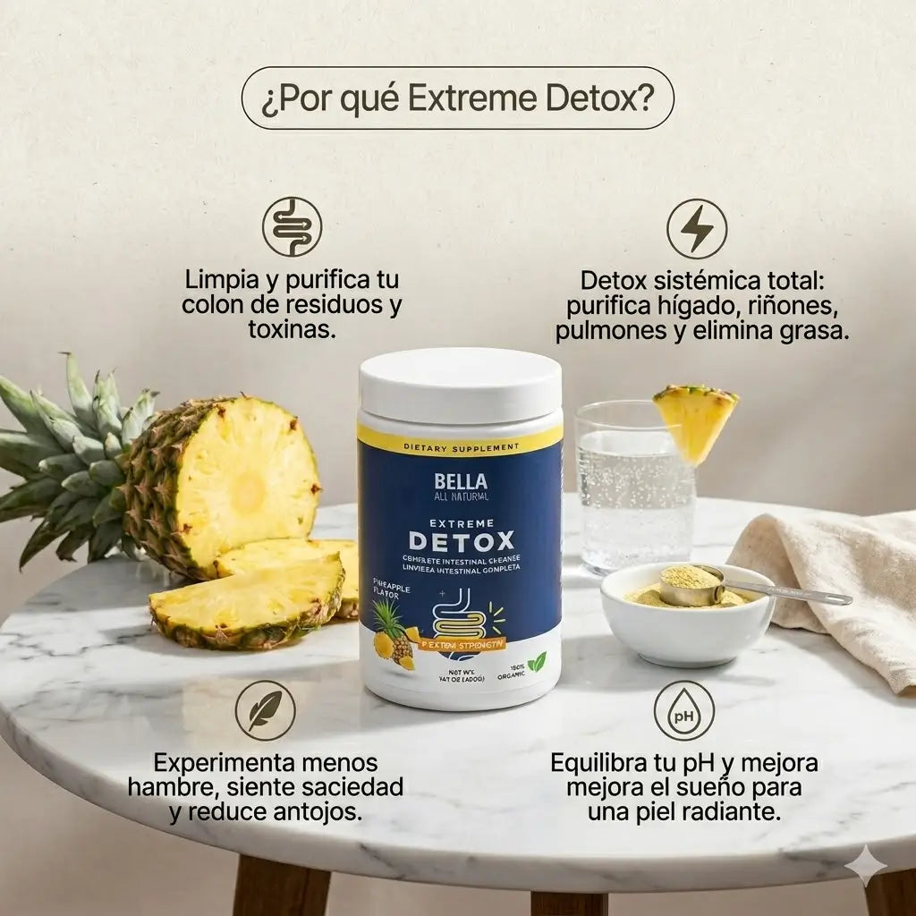 EXTREME DETOX: Desínflate, reduce y luce plana A MITAD DE PRECIO por hoy