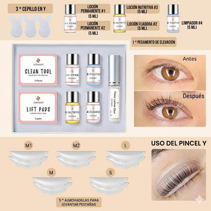 Kit Profesional de Lifting de Pestañas – Mirada Impactante Hasta por 8 Semanas