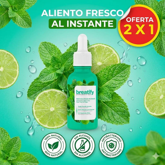 BREATIFY™ – Frescura Instantánea en 3 Gotas, Confianza Todo el Día