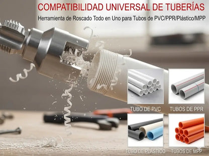 Roscador de Tuberías PVC 2 en 1: Instalaciones Perfectas en Minutos