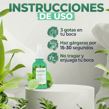 BREATIFY™ – Frescura Instantánea en 3 Gotas, Confianza Todo el Día